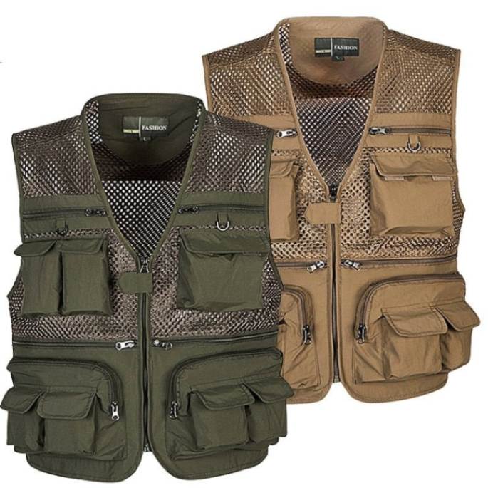 Men & Women's Mesh Multi Pocket Fishing Vest