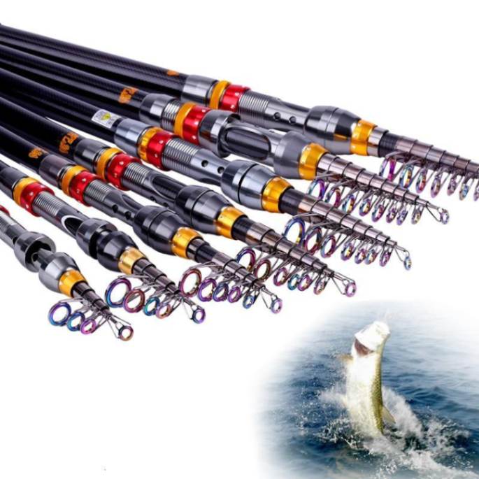 1.8-3.6m Hard FRP Carbon Fiber Telescopic Fishing Rod