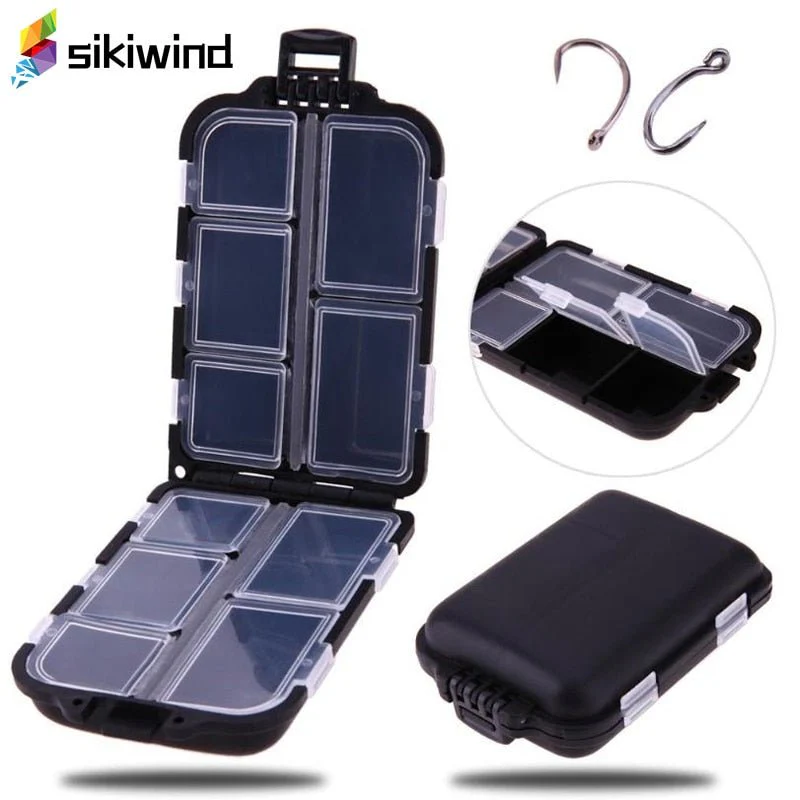 Mini Fishing Tackle Box with 10 Compartments