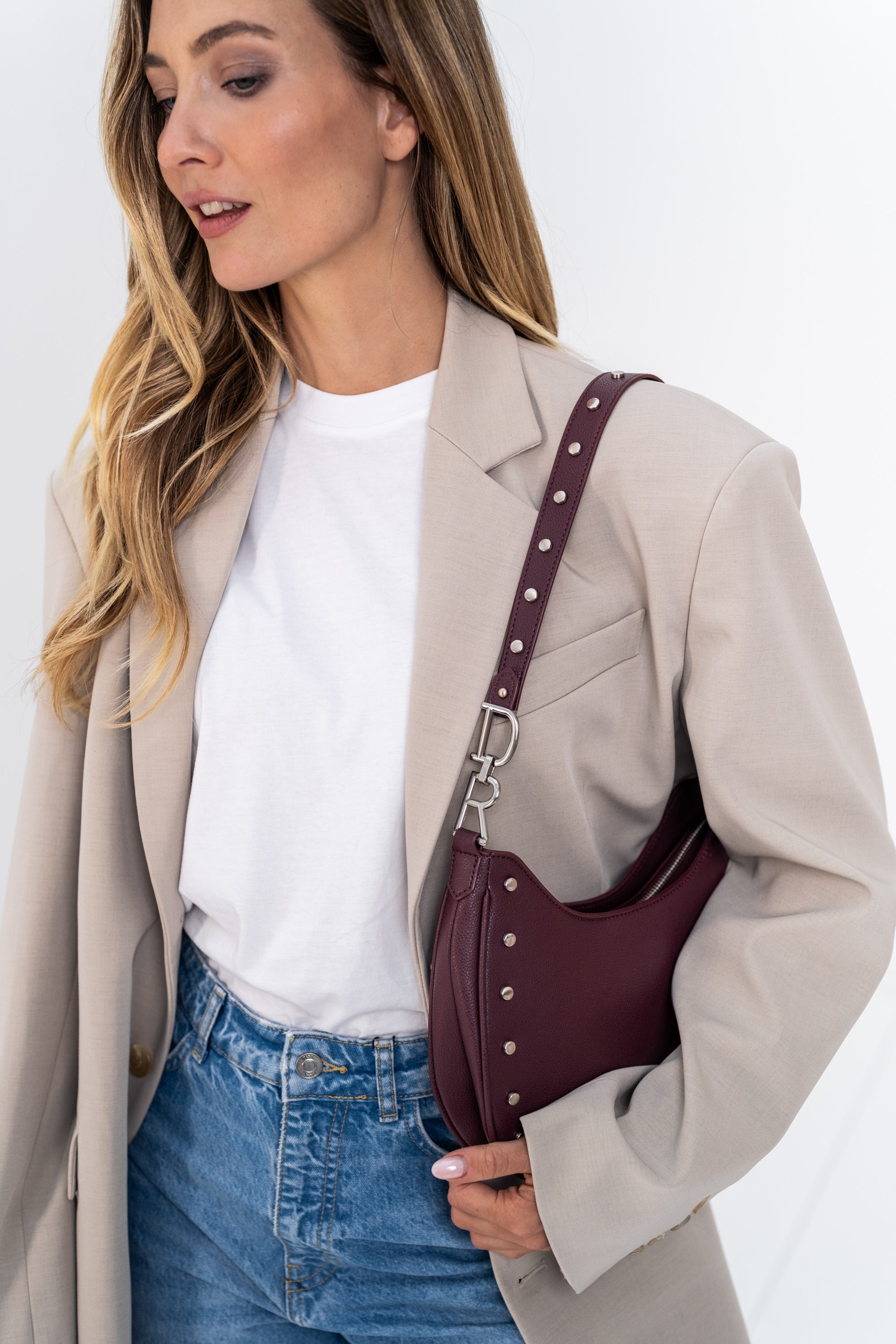 Alice Bag - Burgundy Stud