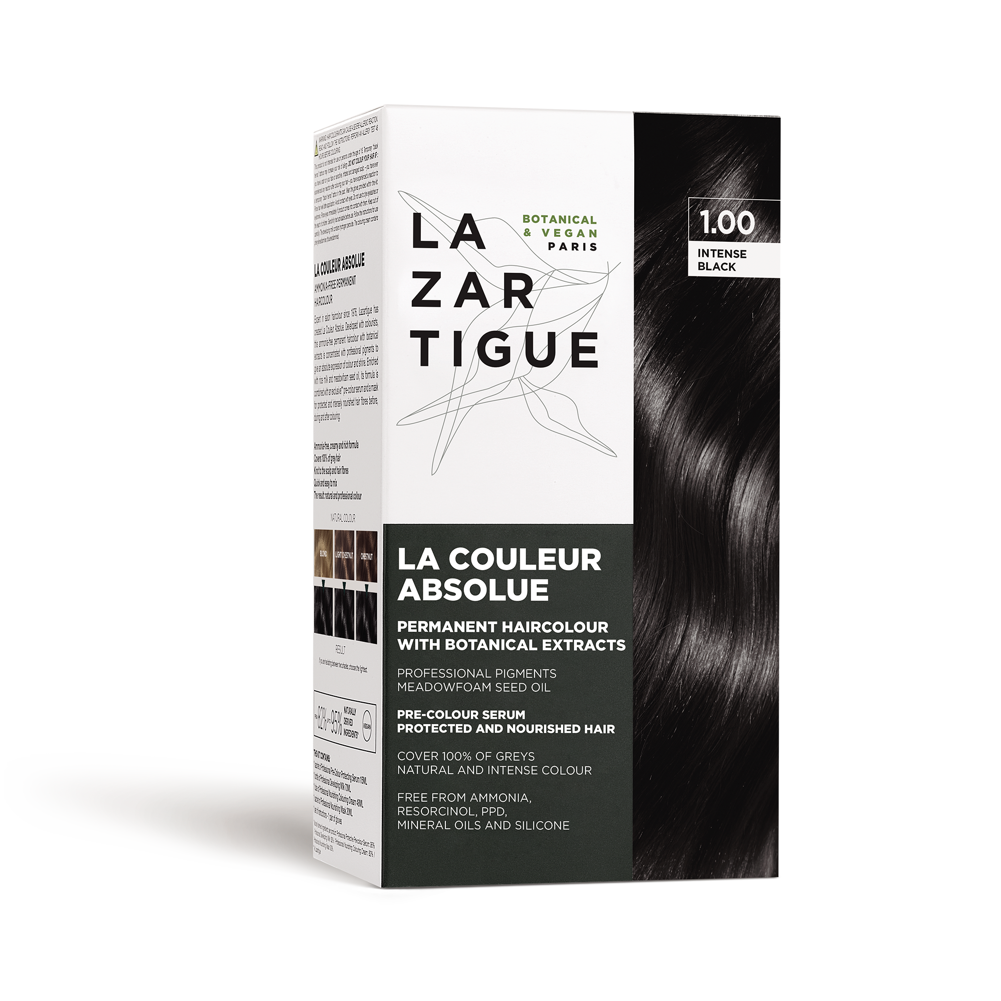 LA COULEUR ABSOLUE 1.00 INTENSE BLACK (Permanent haircolor with botanical extracts)