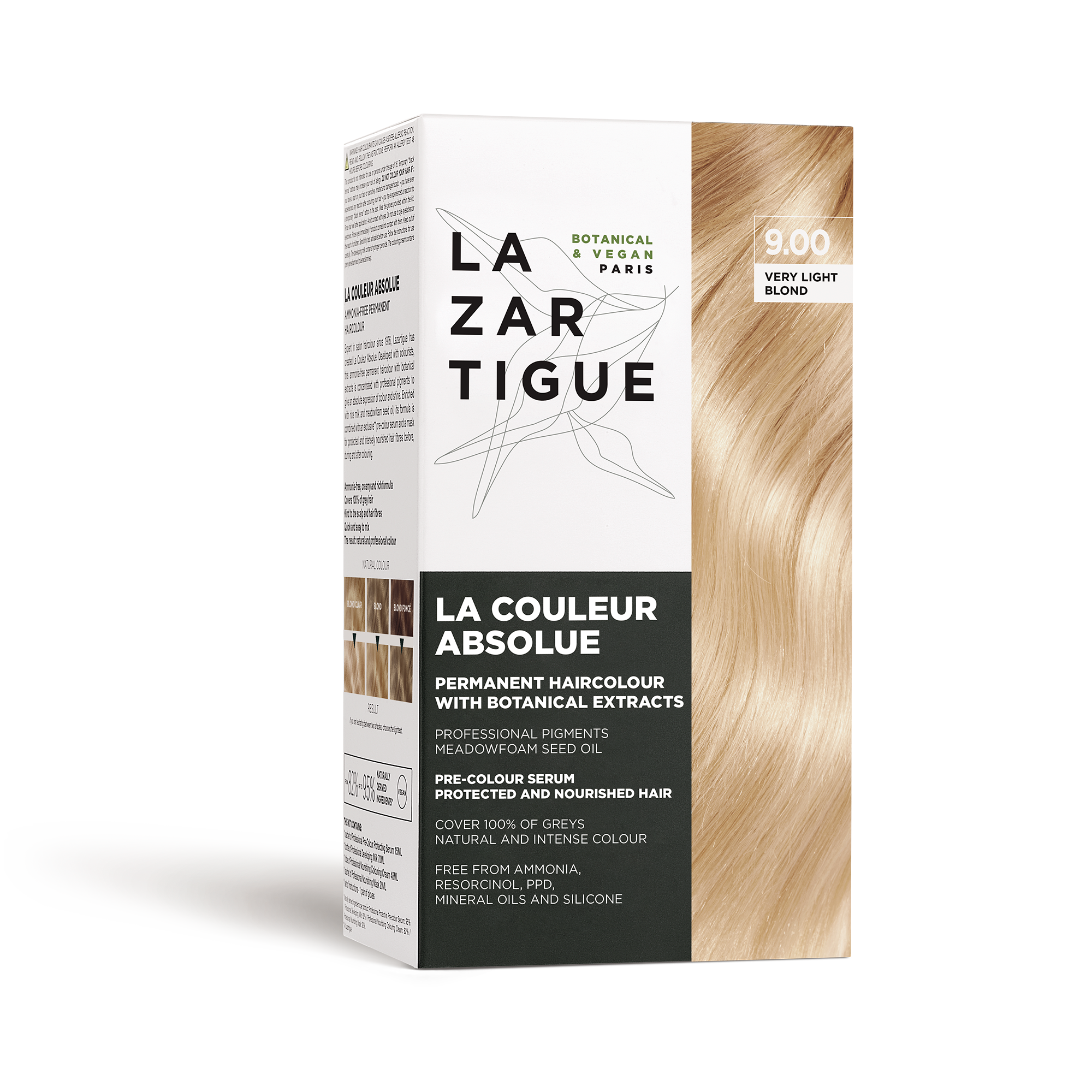 LA COULEUR ABSOLUE 9.00 VERY LIGHT BLOND (Permanent haircolor with botanical extracts)