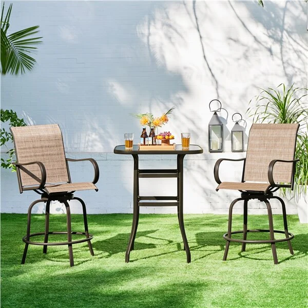 Yaheetech 2pcs Swivel Bar Stools