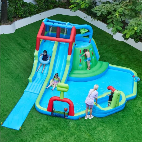 Yaheetech 9-in-1 Extra Long Water Slide Combo