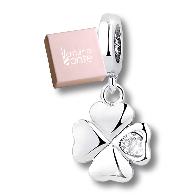 MariaFonte Bead Charm Quadrifoglio in Argento 925 Compatibile con Collane e Bracciali Pandora