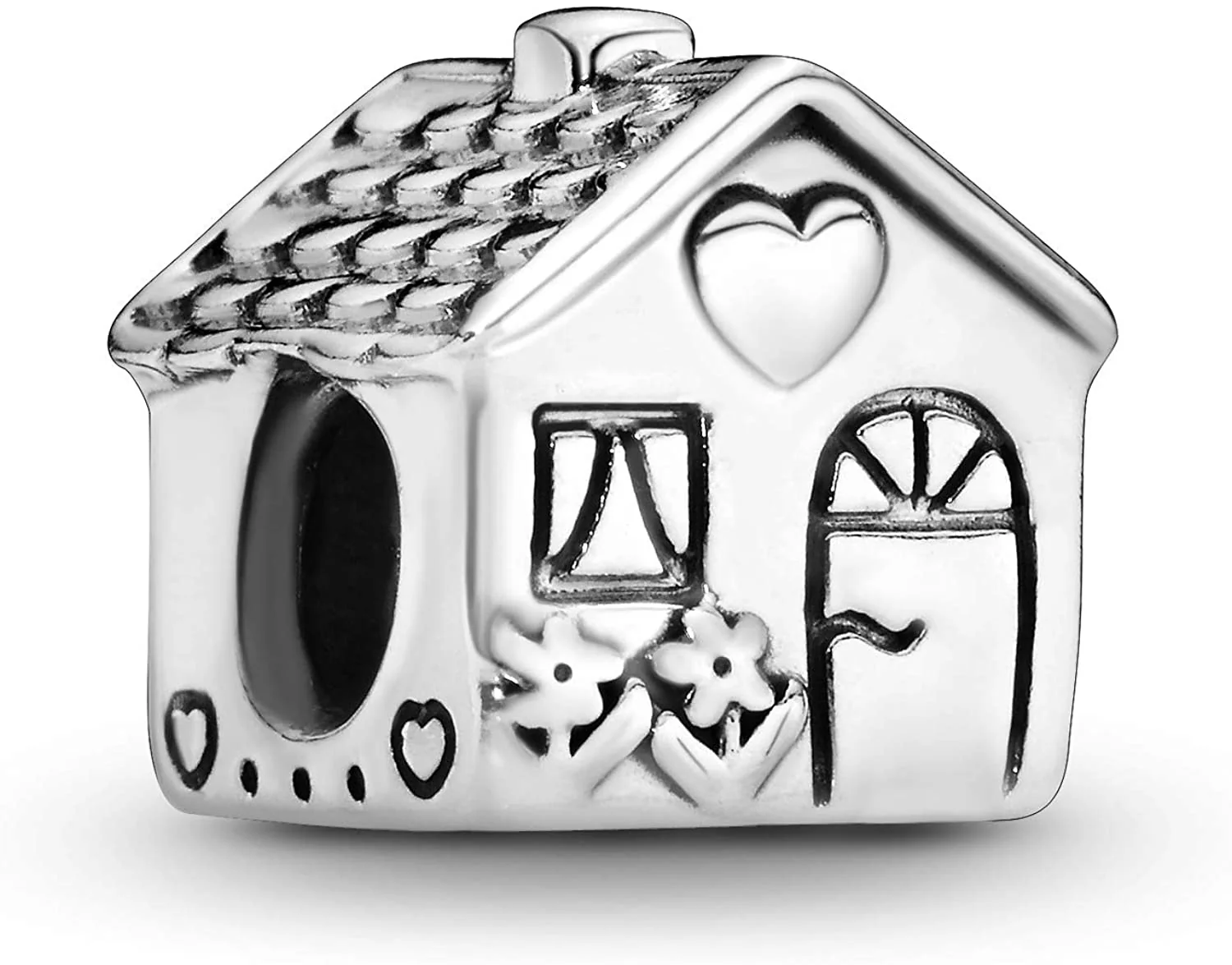 MariaFonte Bead Charm Casetta in Argento 925 Compatibile con Collane e Bracciali Pandora