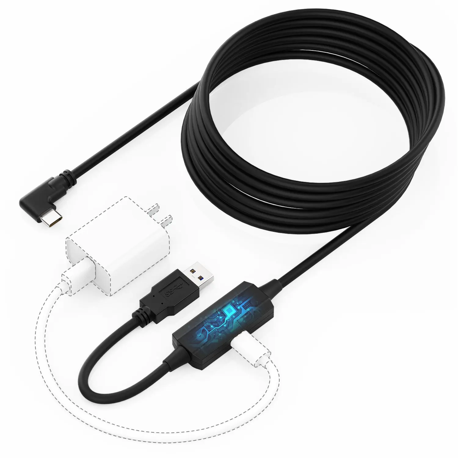 AMVR Upgraded Link Cable 16FT with Separate Charging Port