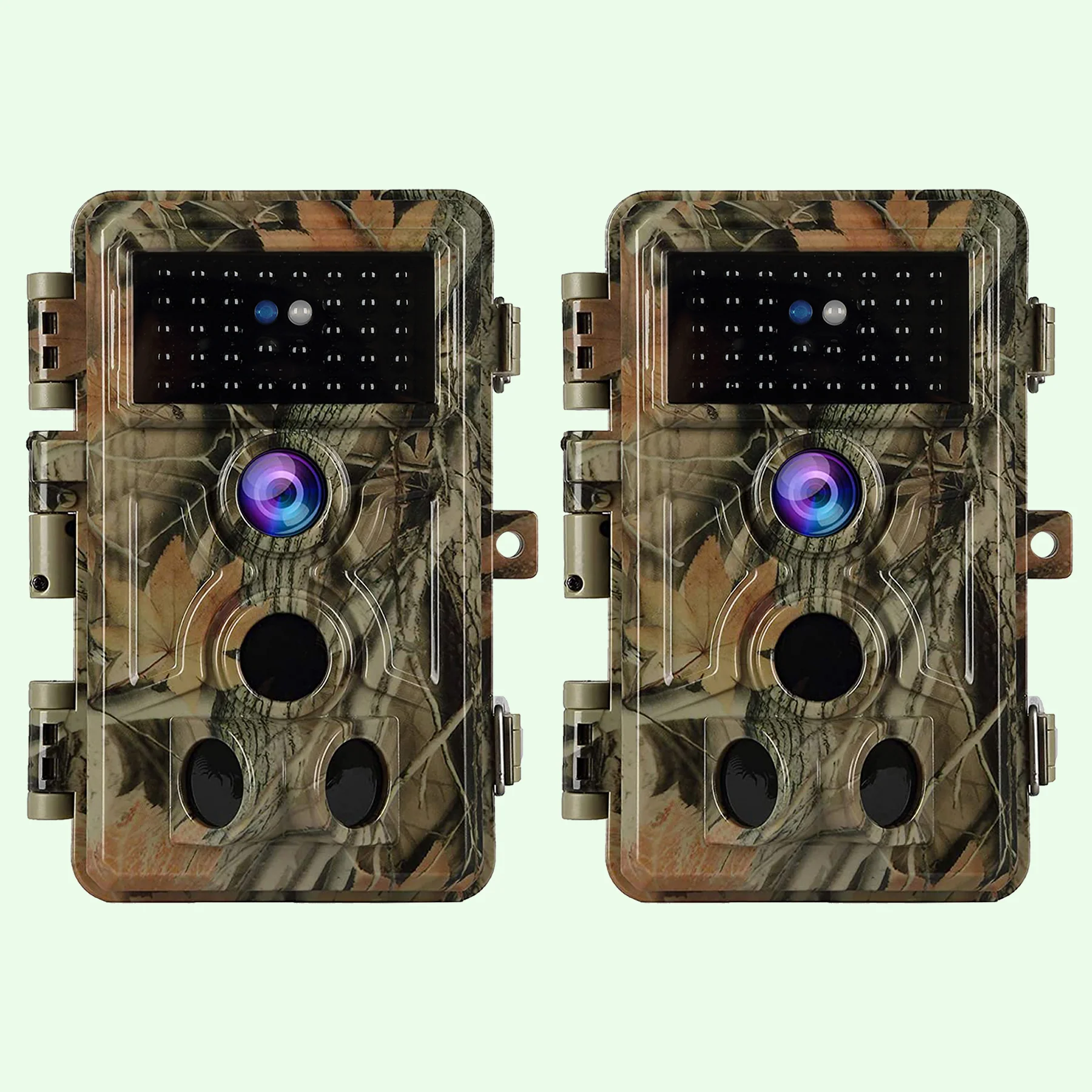 Pack x2 Caméras de Chasse 32MP 1296P 940nm IR Camera Chasse Infrarouge Vision Nocturne,0,1s Vitesse de Dclenchement Caméra de Jeu IP66 Étanche |A262Vert