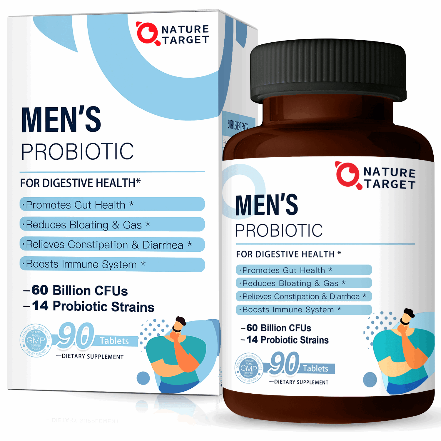 Nature Target Probiotics for Men with Men Care Supplement