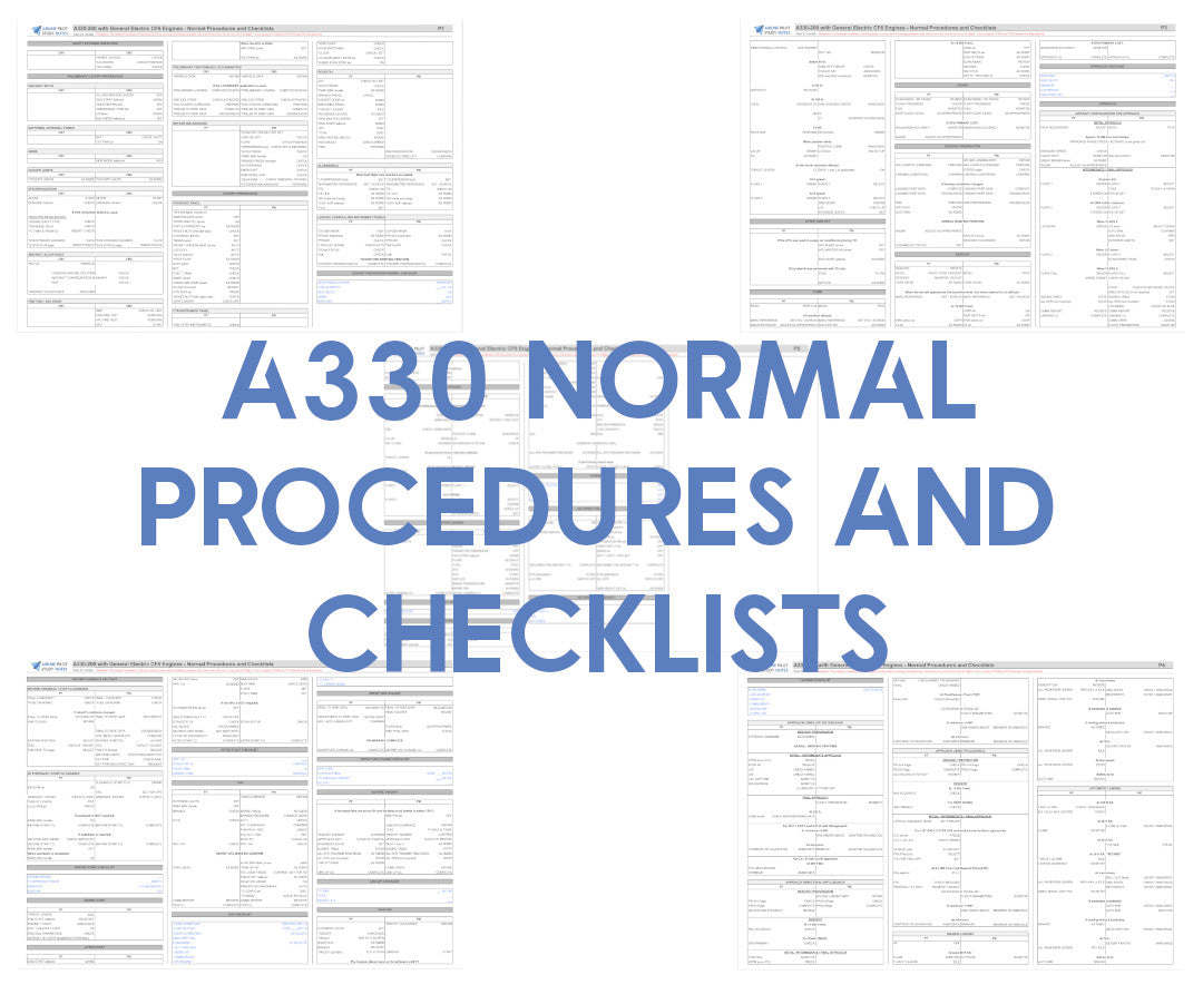 A330 Normal Procedures and Checklists