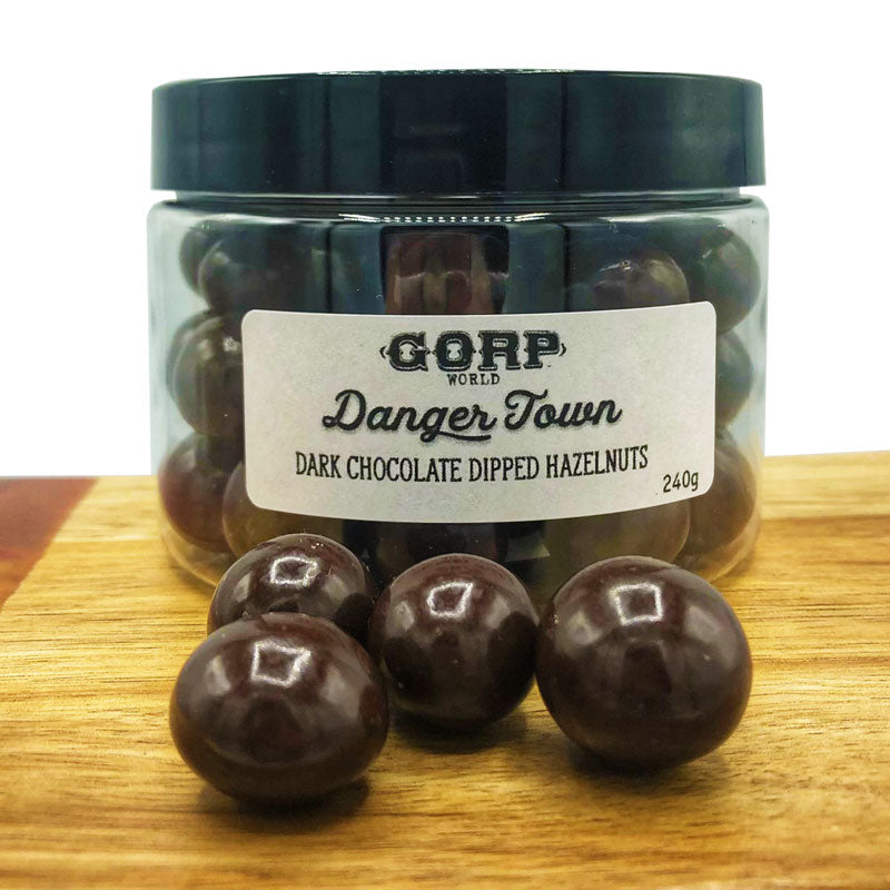 Danger Town - Dark Chocolate Dipped Hazelnuts