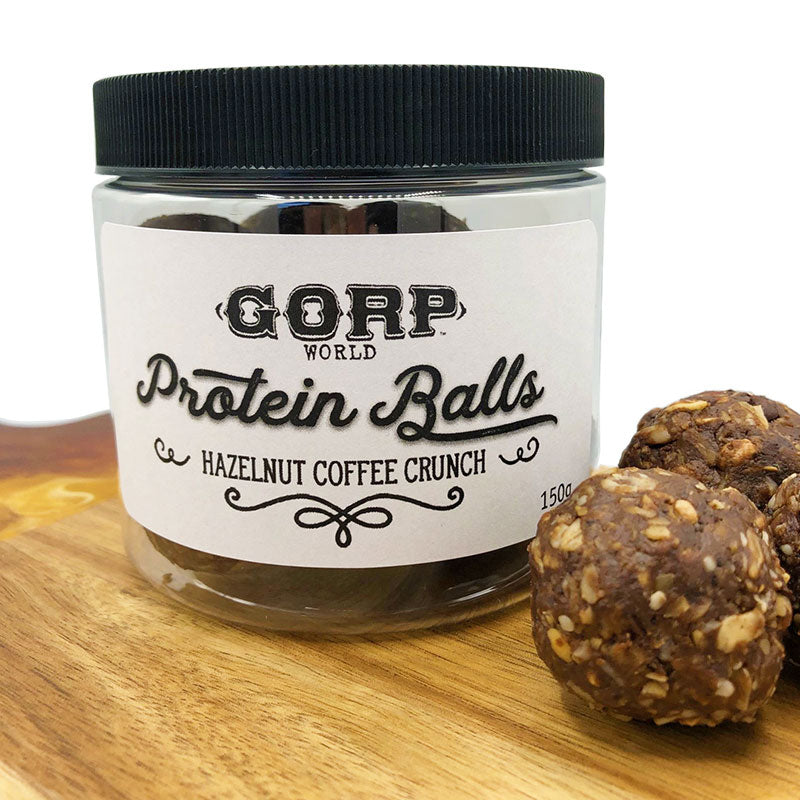 Hazelnut Coffee Crunch Protein Balls