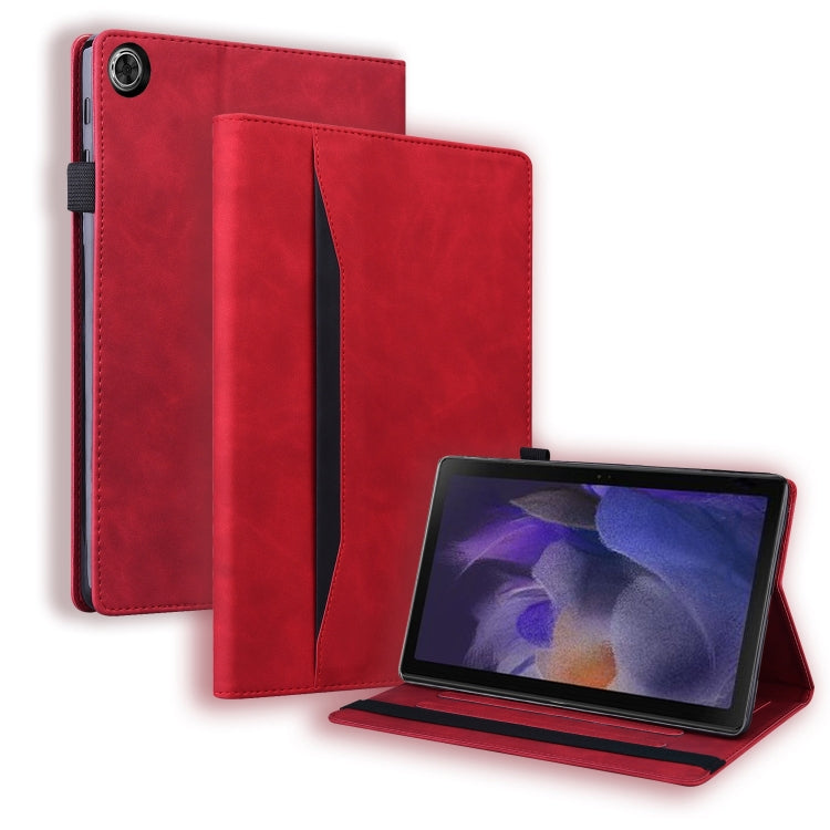 For Samsung Galaxy Tab A9+ Splicing Shockproof Leather Tablet Case(Red)