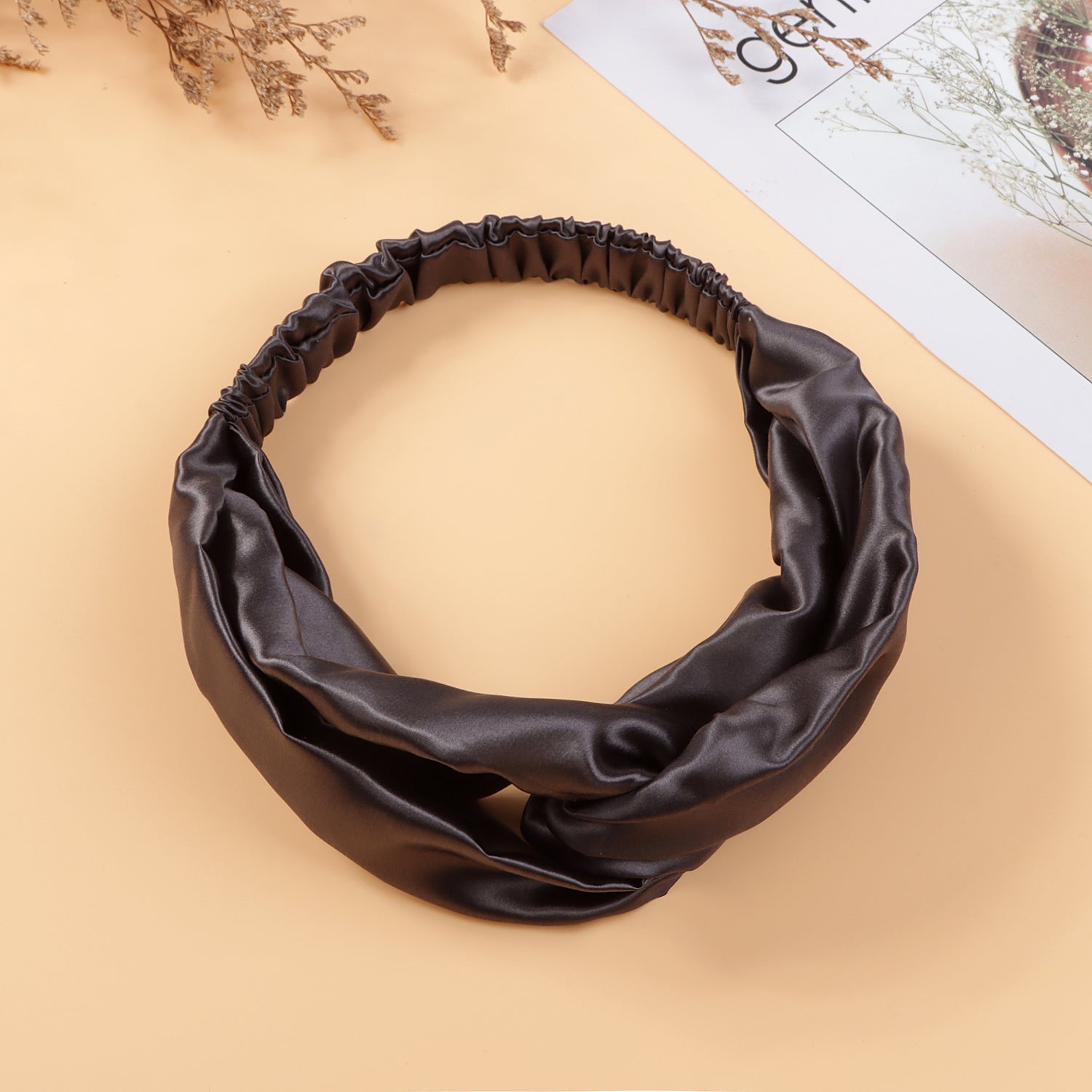 Twist Style Silk Headband with Elastic Band