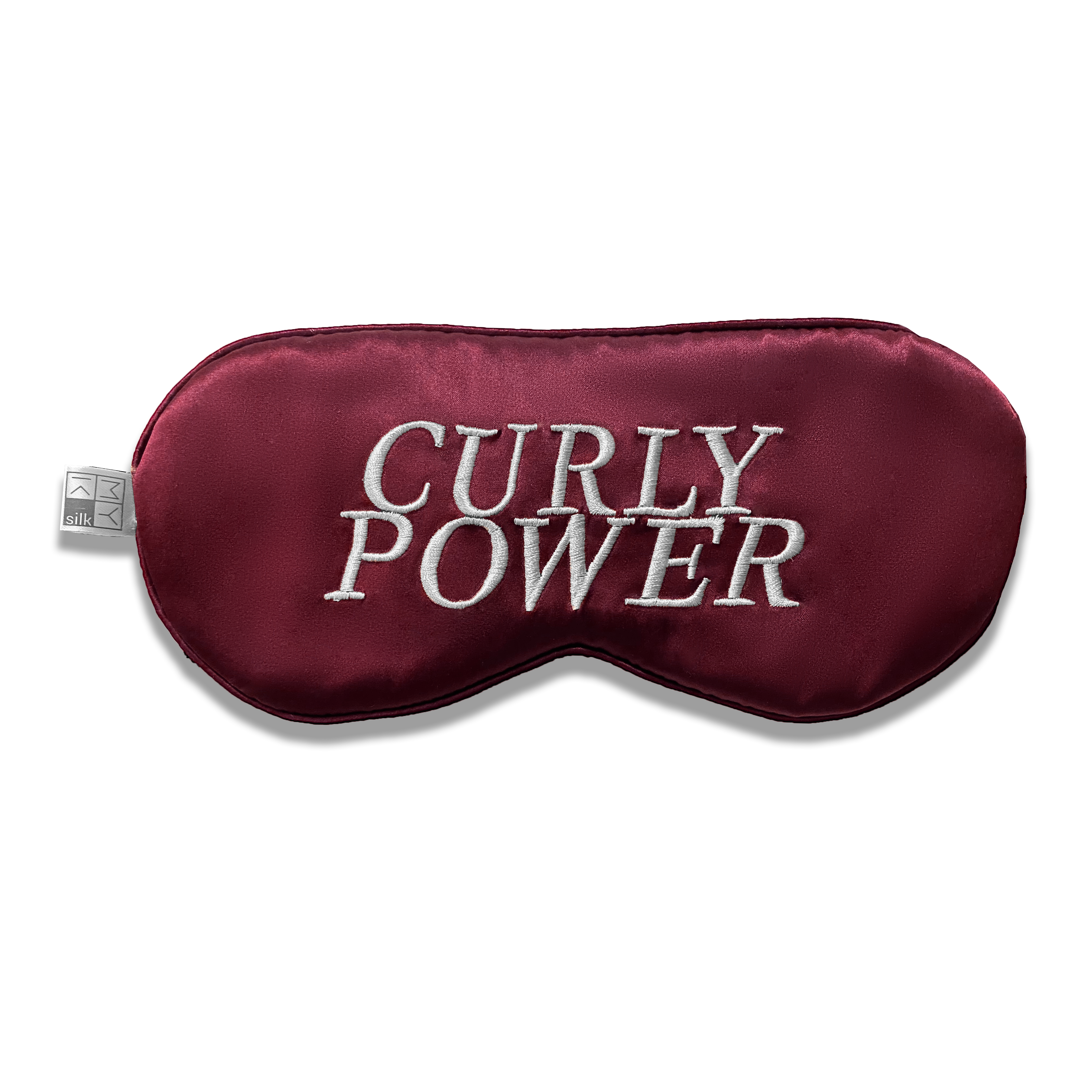 Embroidered Beauty Silk Eye Mask with Velvet Band