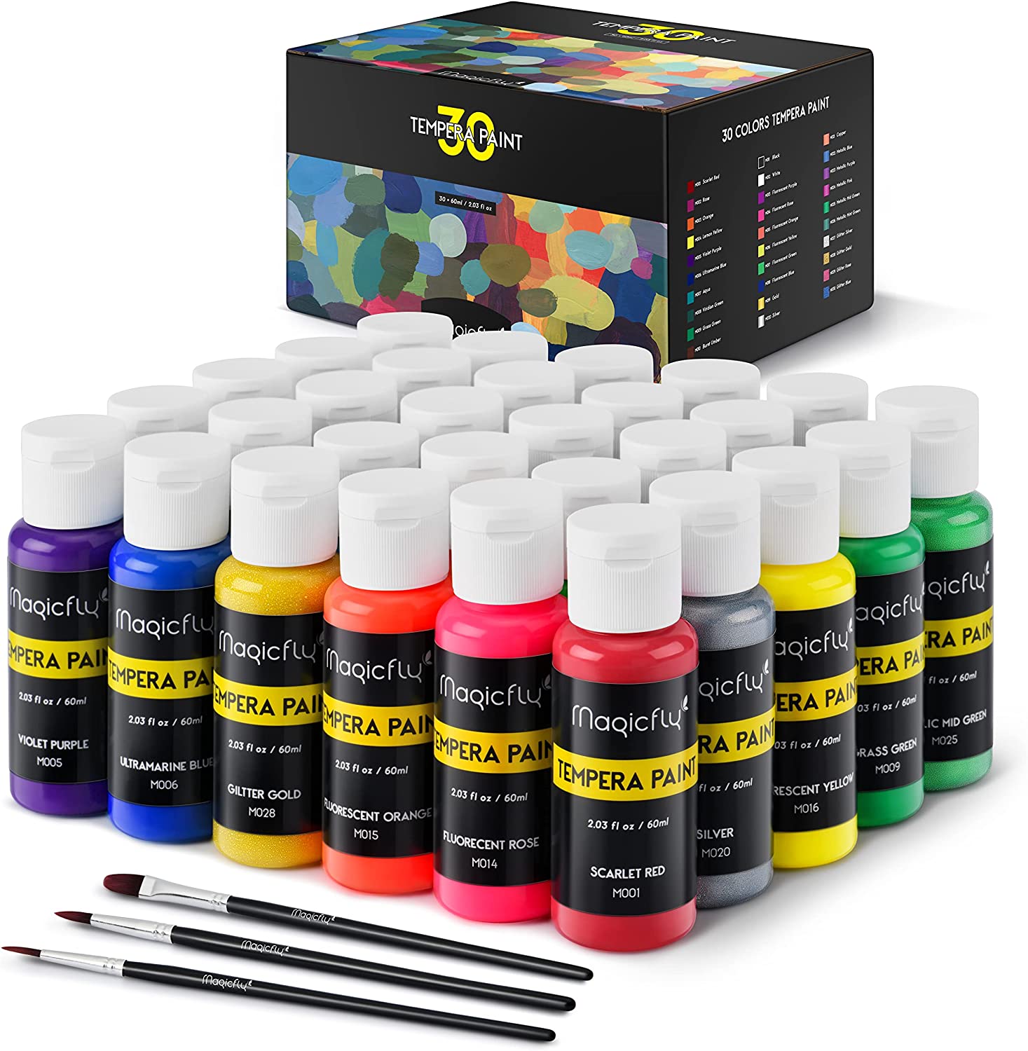 Washable Tempera Paint for Kids 30 Colors