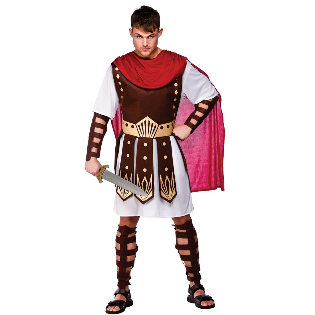 Mens Roman Centurion Gladiator Fancy Dress Halloween Costume