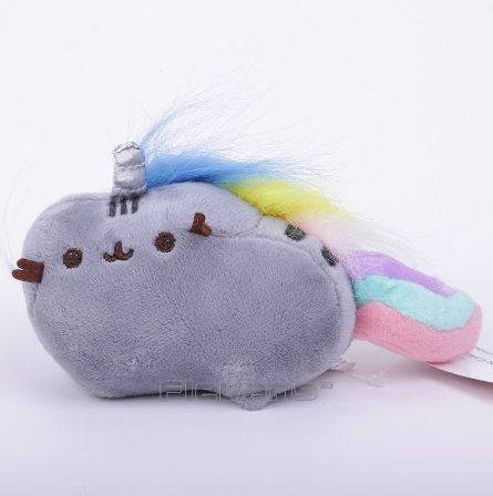 10pcs Pusheen Cat Mini Plush Toys with Keychain Soft Stuffed Pendant Dolls 9cm