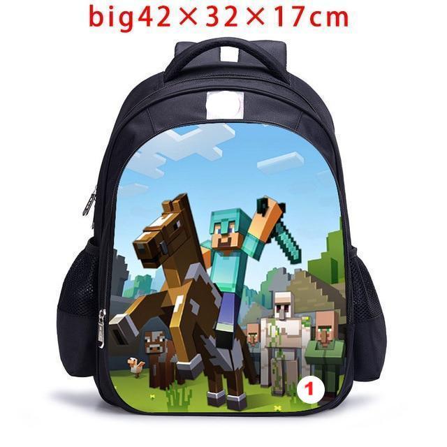 Teenager MineCraft Cartoon Backpack Boy Cartoon School Bags Mochila Sac A Dos