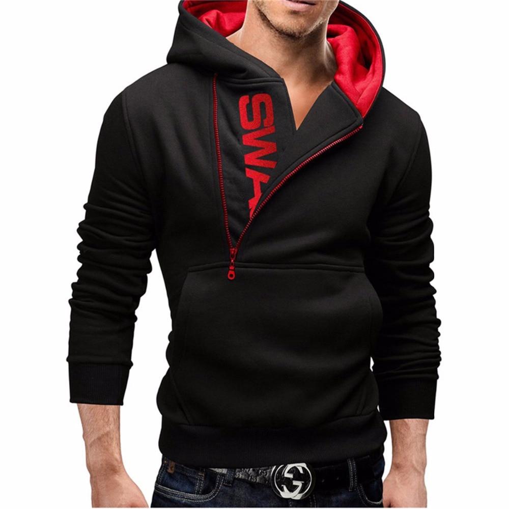 Assassins Creed Hoodies Men Fashion Brand Zipper Letter Print Sweatshirt hip hop