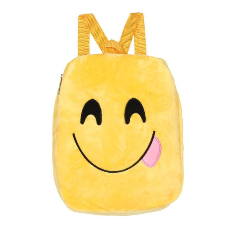 Backpacks Cute Emoji Emoticon Shoulder School Child