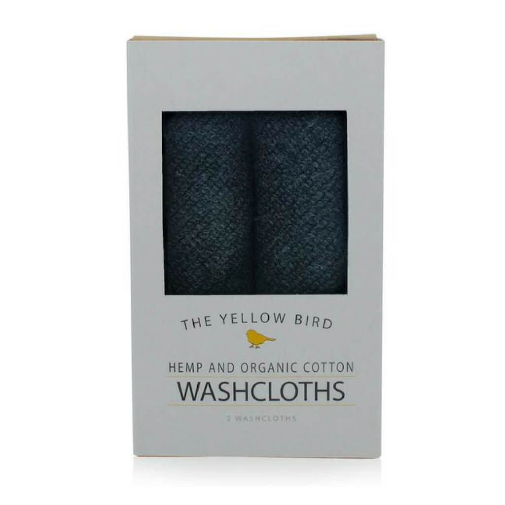 Hemp & Organic Cotton Washcloths (Black)