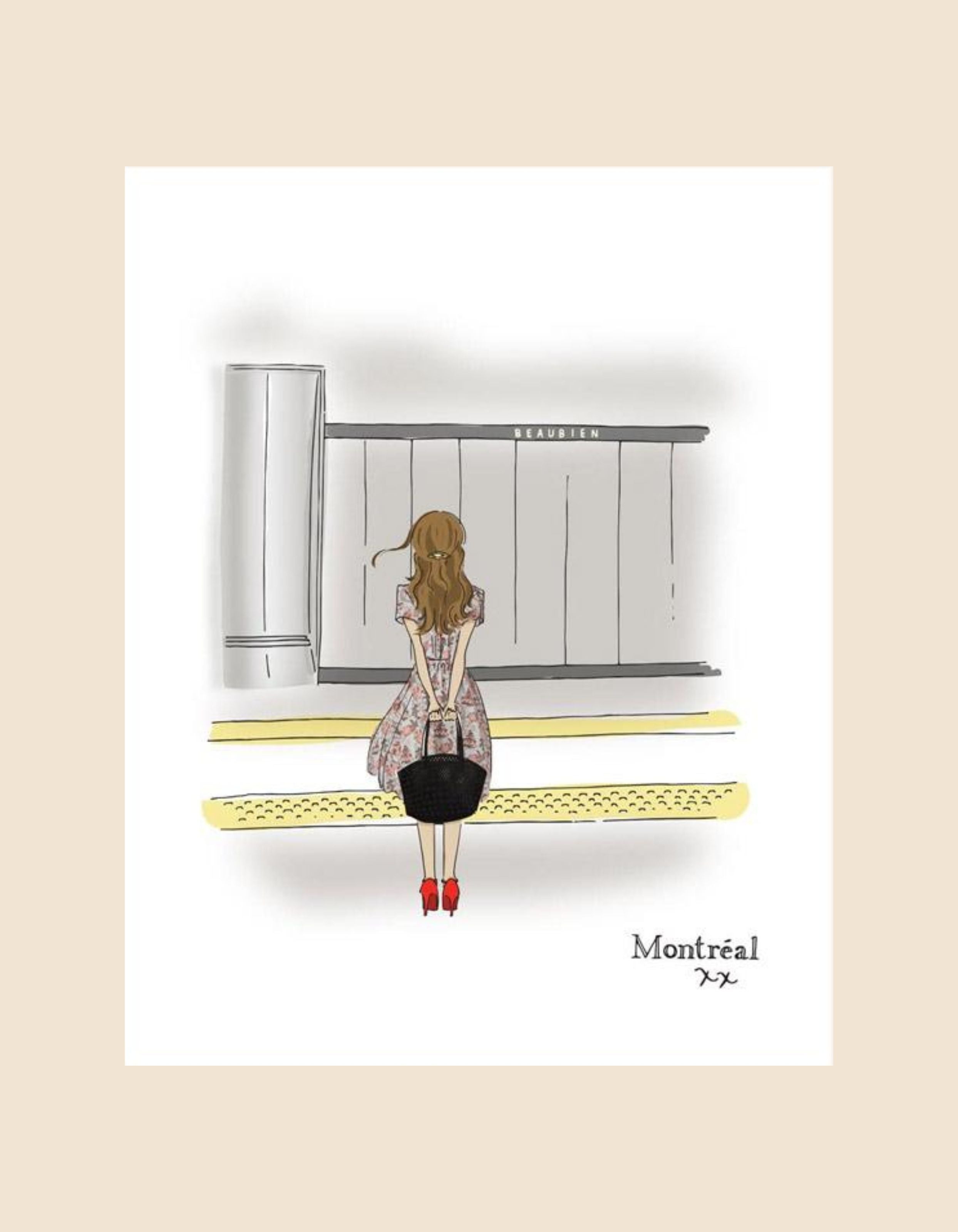 Art Print - Fille au Metro