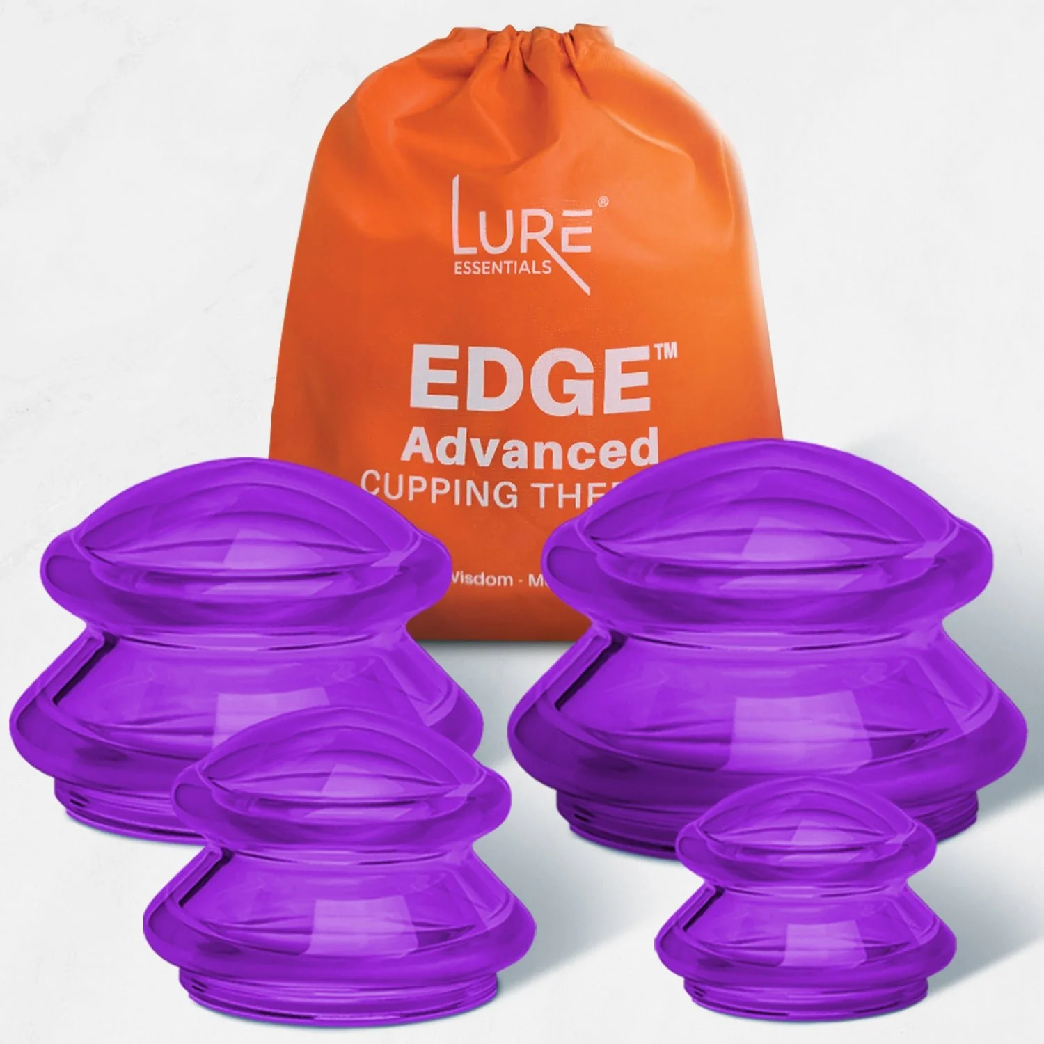 EDGE™ Cupping Therapy Set Purple, 4 Cups