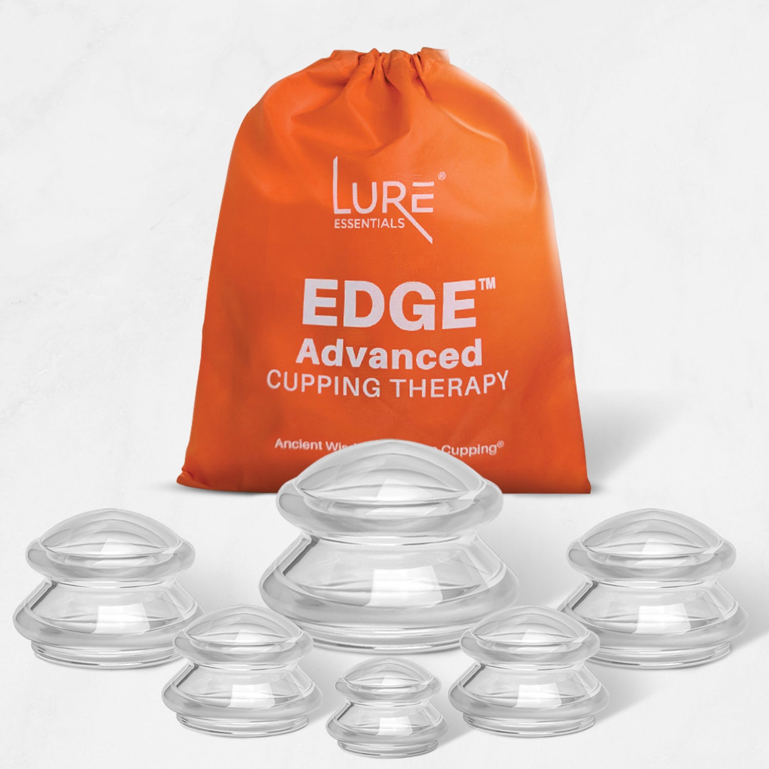 EDGE™ Cupping Therapy Set Clear, 6 Cups