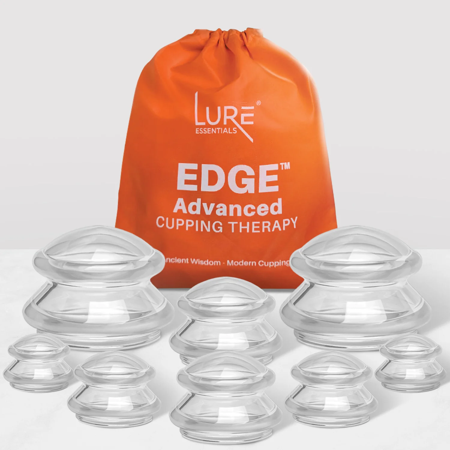 EDGE™ Pro Cupping Set Clear, 8 Cups