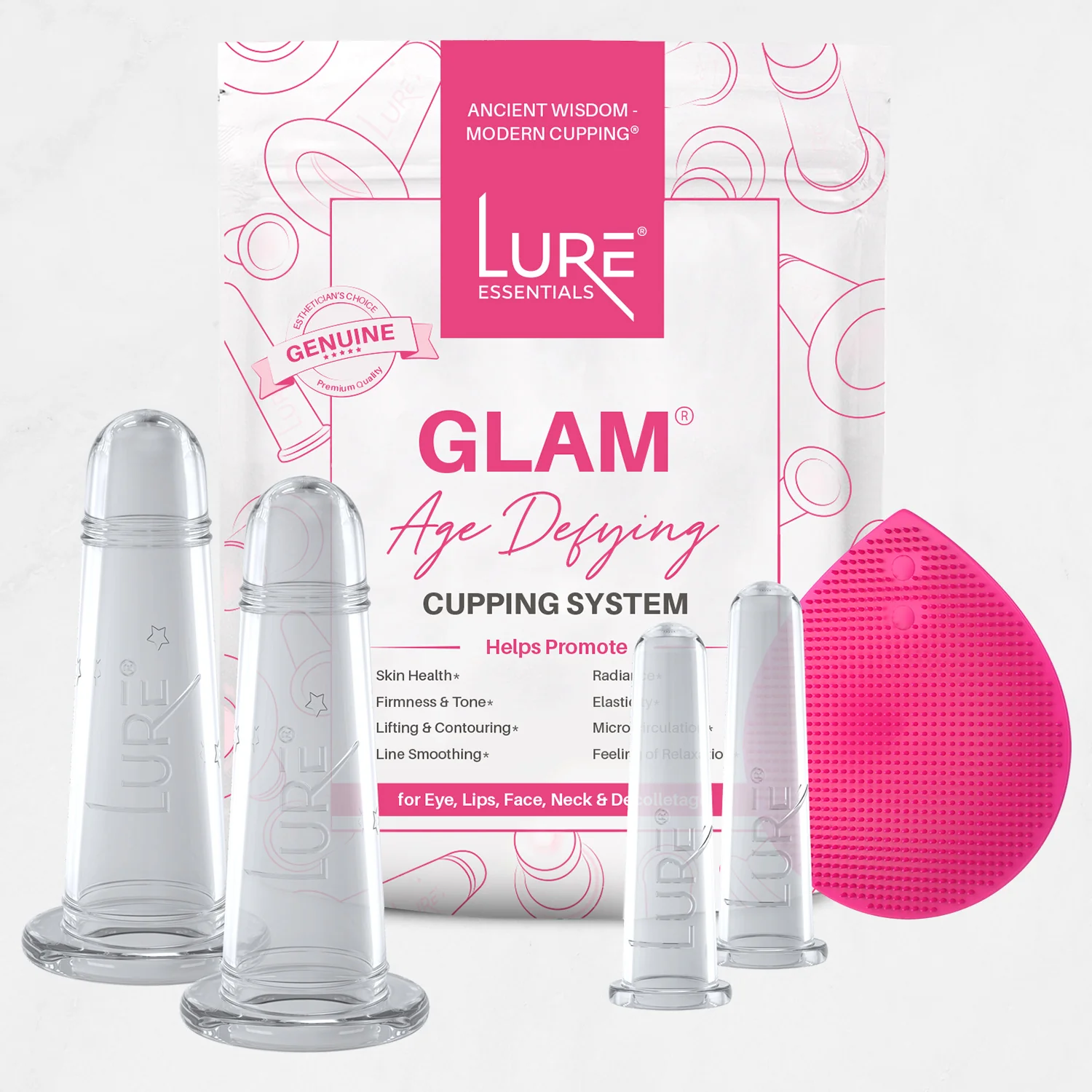 GLAM Facial Cupping Set, Face Eyes Lips