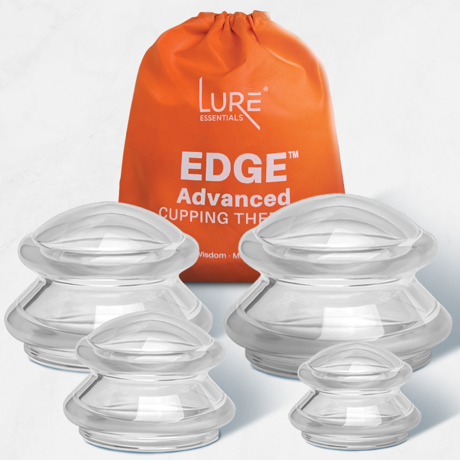 EDGE™ Cupping Therapy Set Clear, 4 Cups