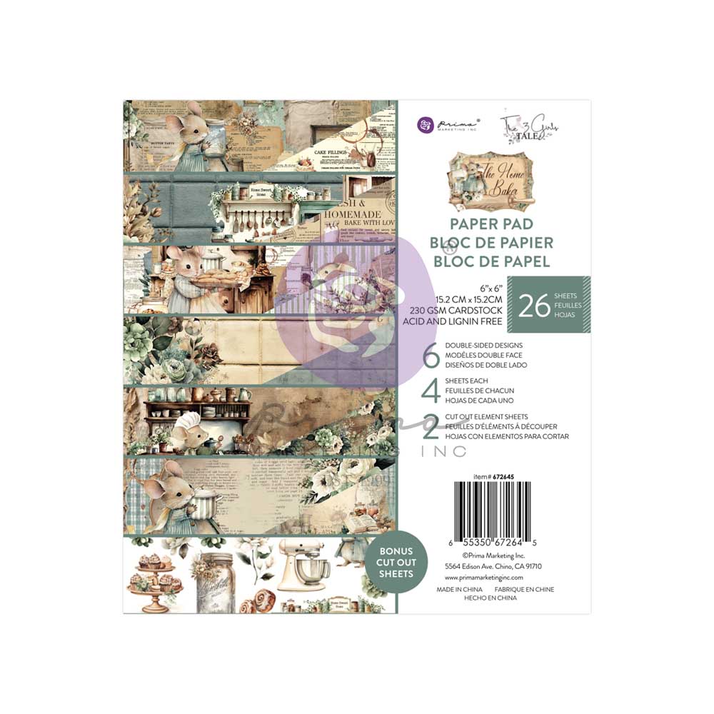 Prima - The Home Baker Collection - 6x6 Paper Pad