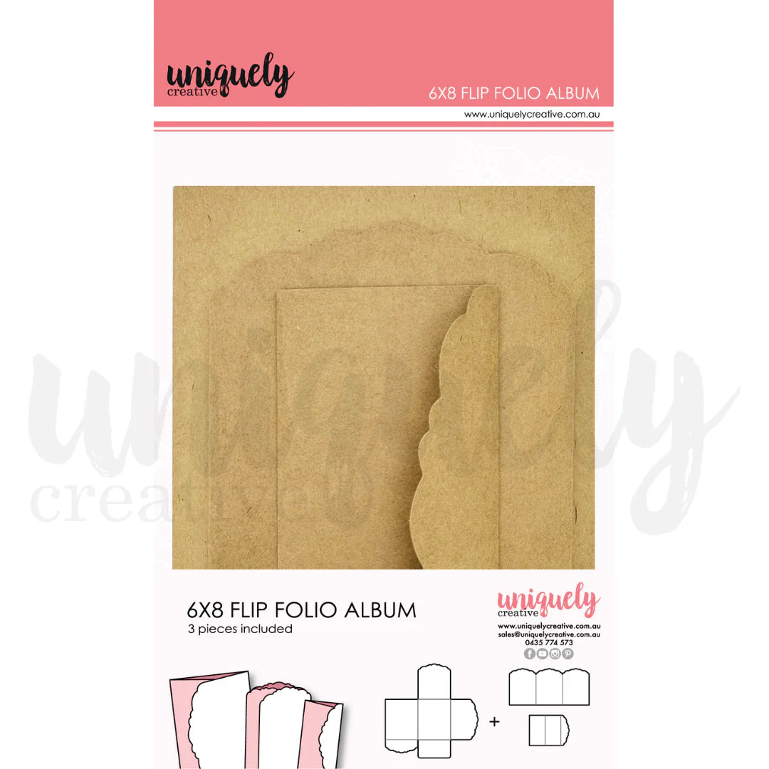 Uniquely Creative Album  / 6" x 8" Flip Folio Album - Kraft