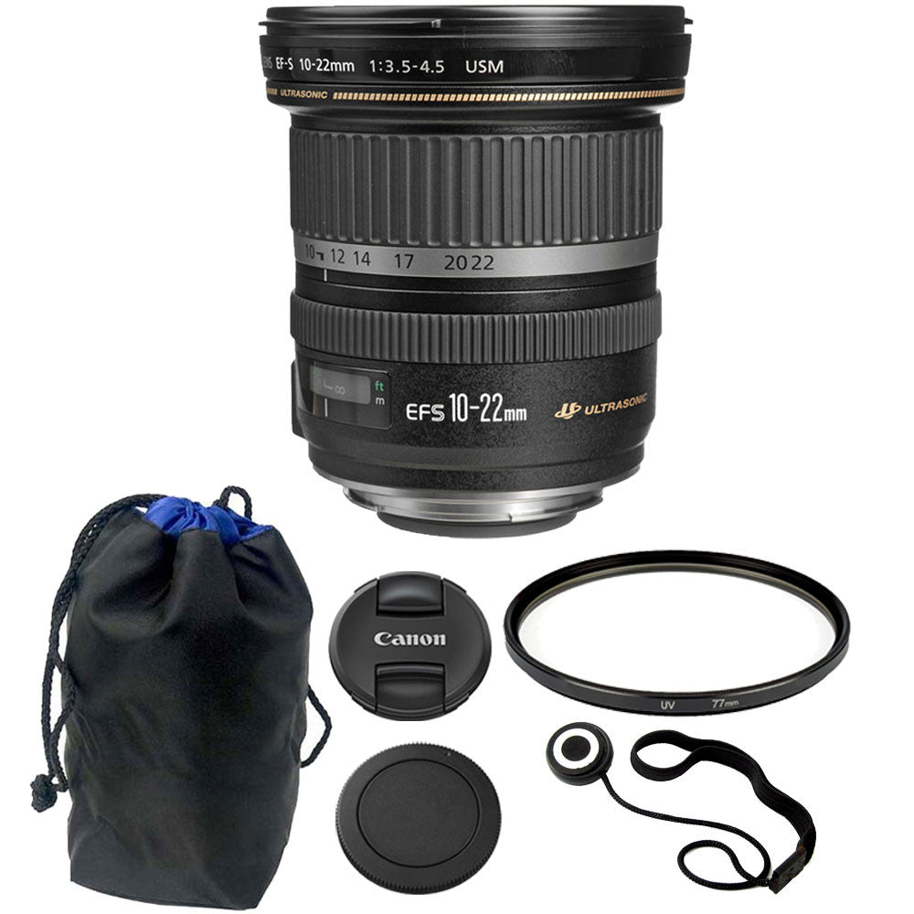 Canon EF-S 10-22mm f/3.5-4.5 USM Lens Kit for Canon DSLR Camera