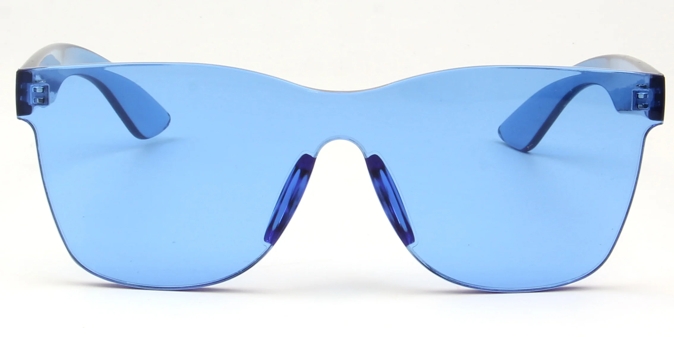 S2057 - Retro Flat Lens Square Tinted Sunglasses