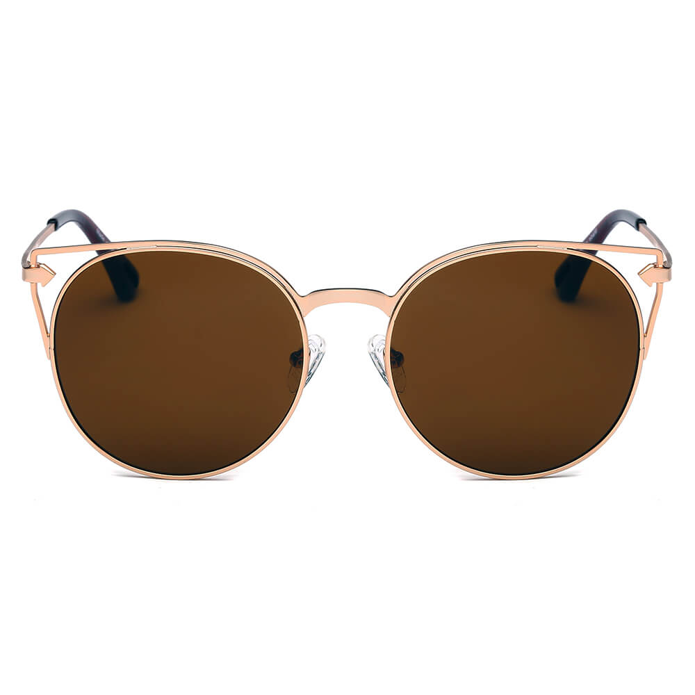 CA04 - Women Round Cat Eye Sunglasses