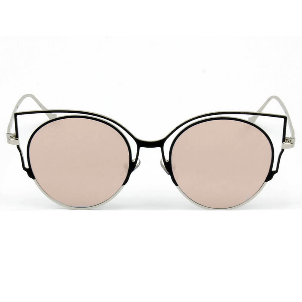 A20 Women's Cut-Out Round Cat Eye Fashion Sunglasses