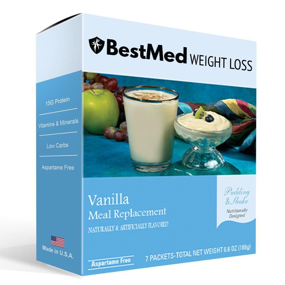 BestMed Pudding & Shake, Aspartame Free, Vanilla (7ct)