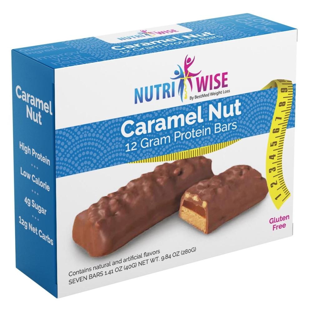 NutriWise Caramel Nut Bars (7/Box)