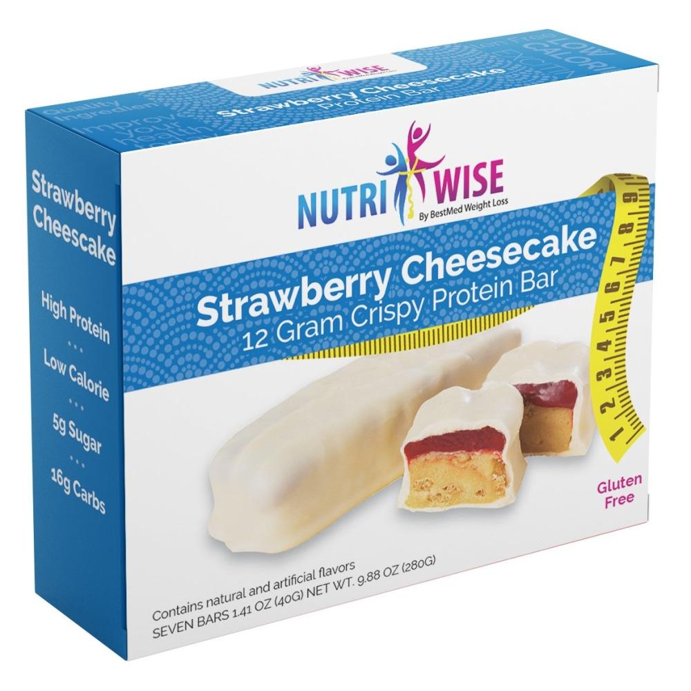 NutriWise Strawberry Cheesecake Bars (7/Box)