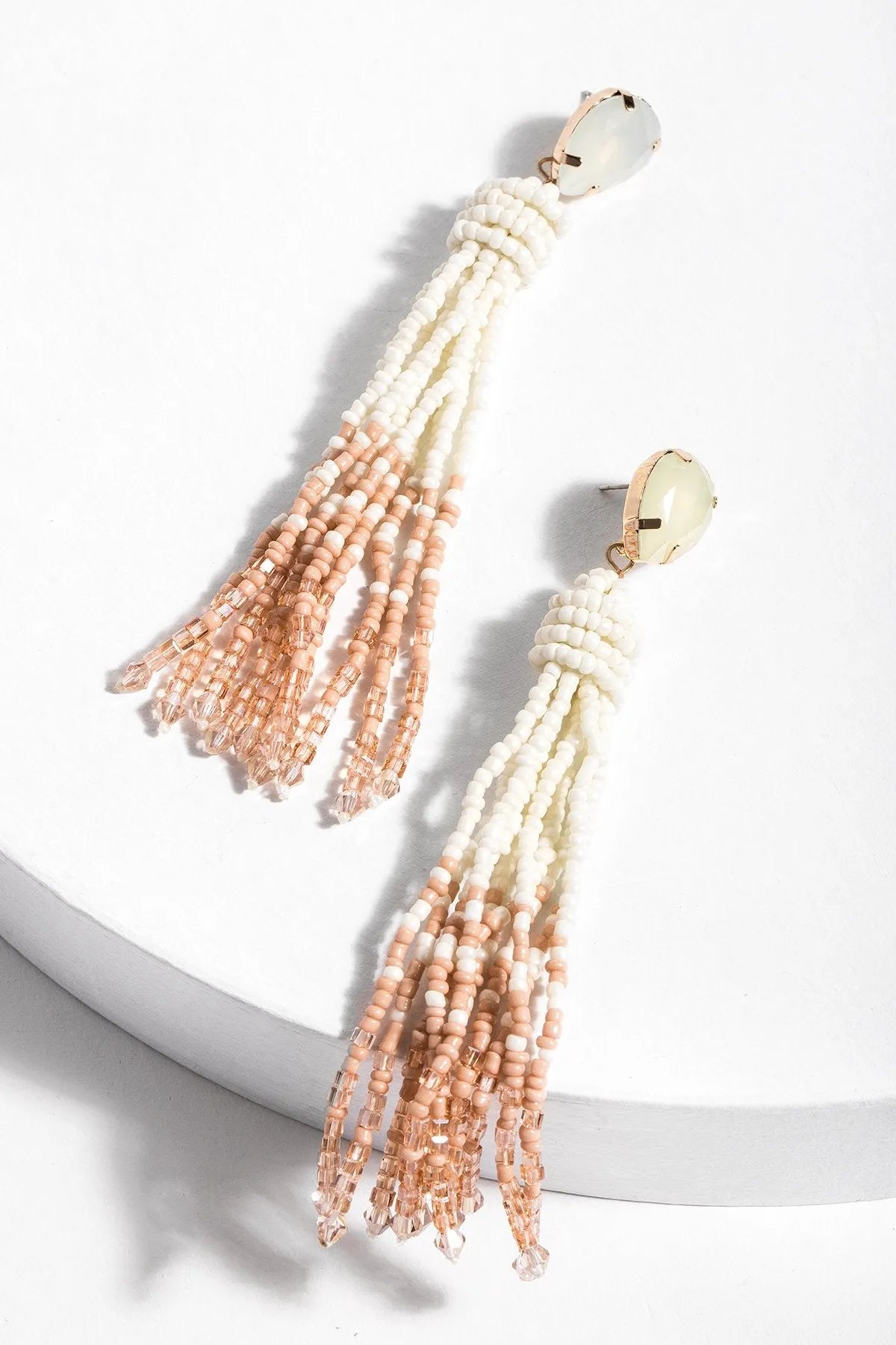 Tassel Beaded Statement Earrings