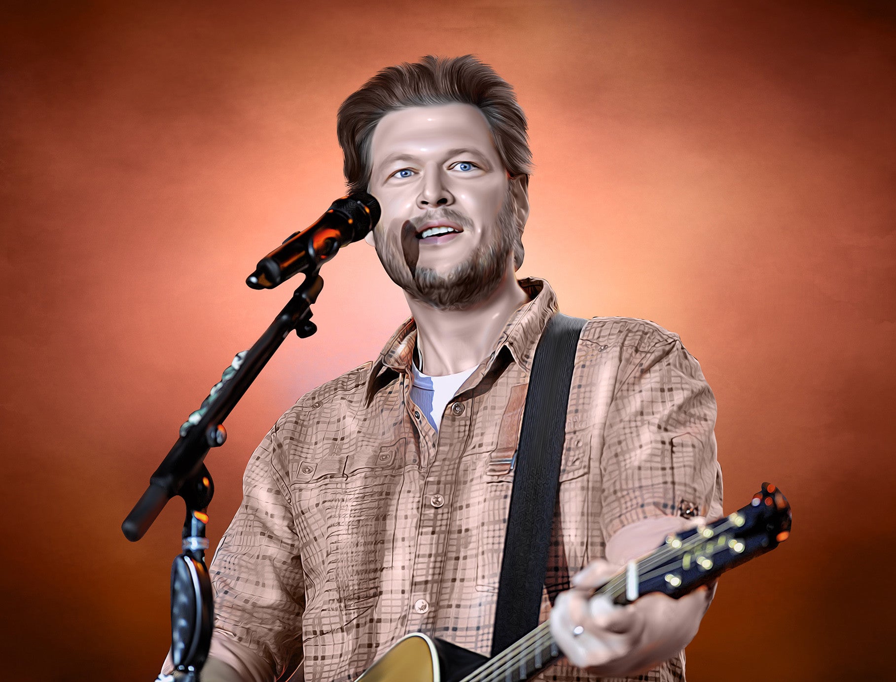 Blake Shelton Digital Painting