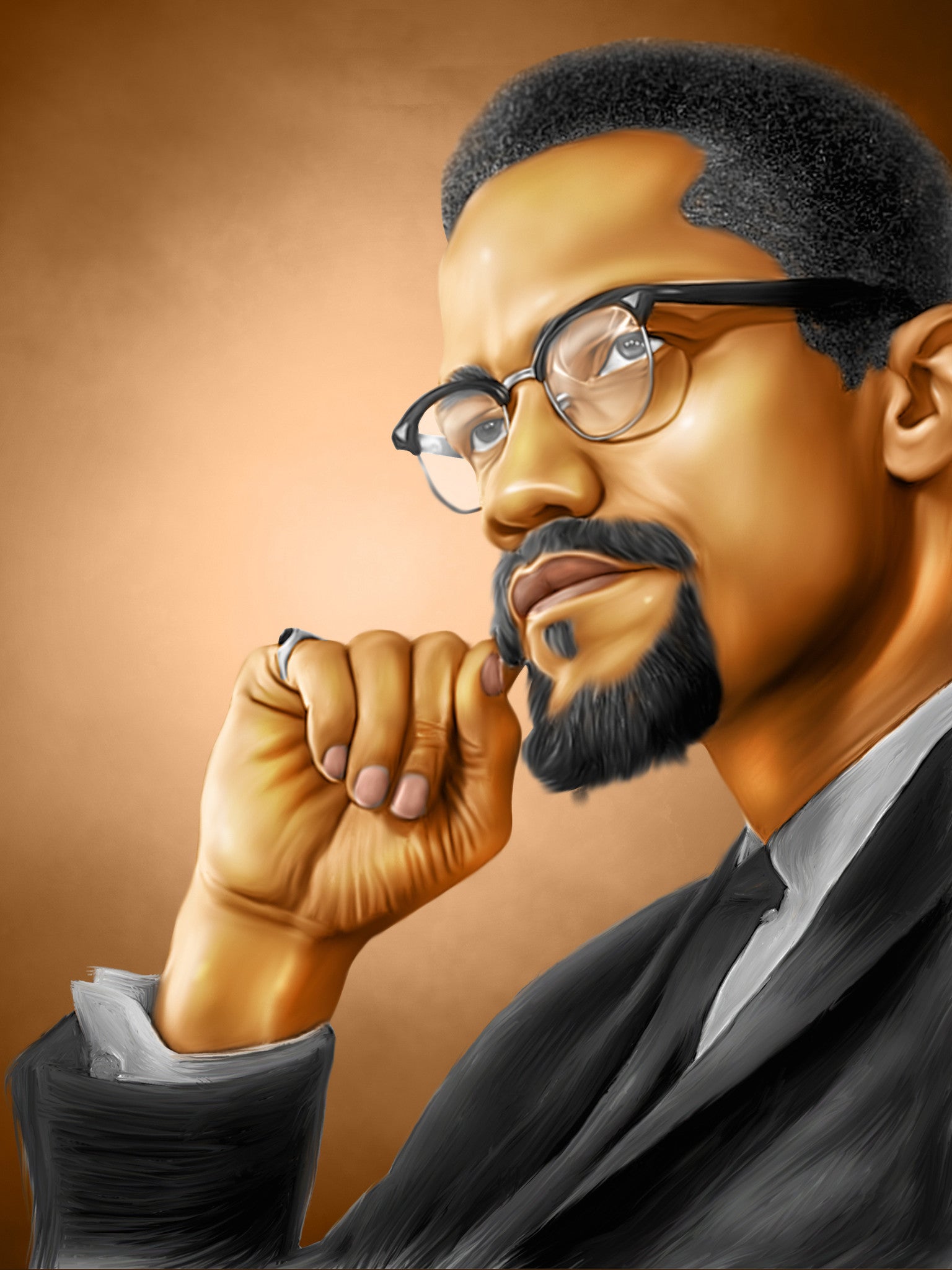 Malcolm X Digital Painting