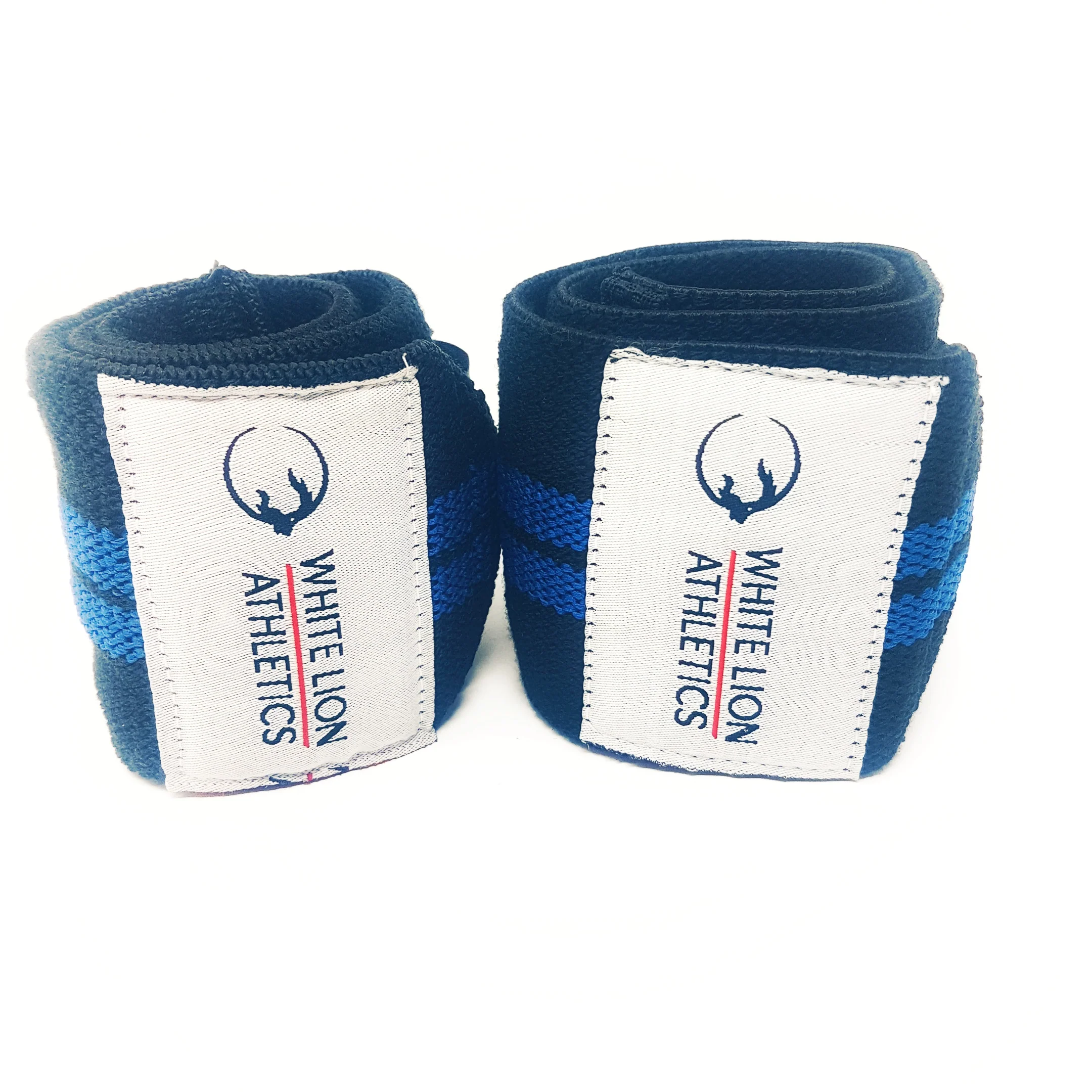 Wrist Wraps| Black with Blue Stripes