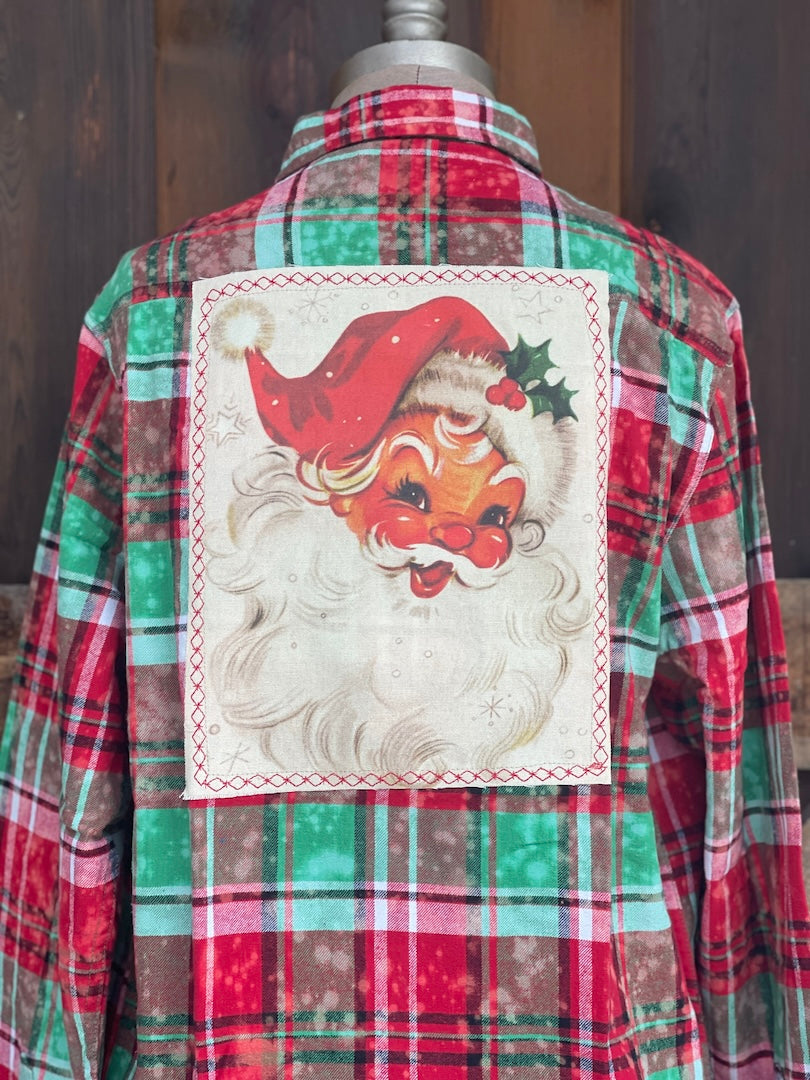 Santa Baby Art Flannel- LIMITED EDITION Mistletoe Plaid