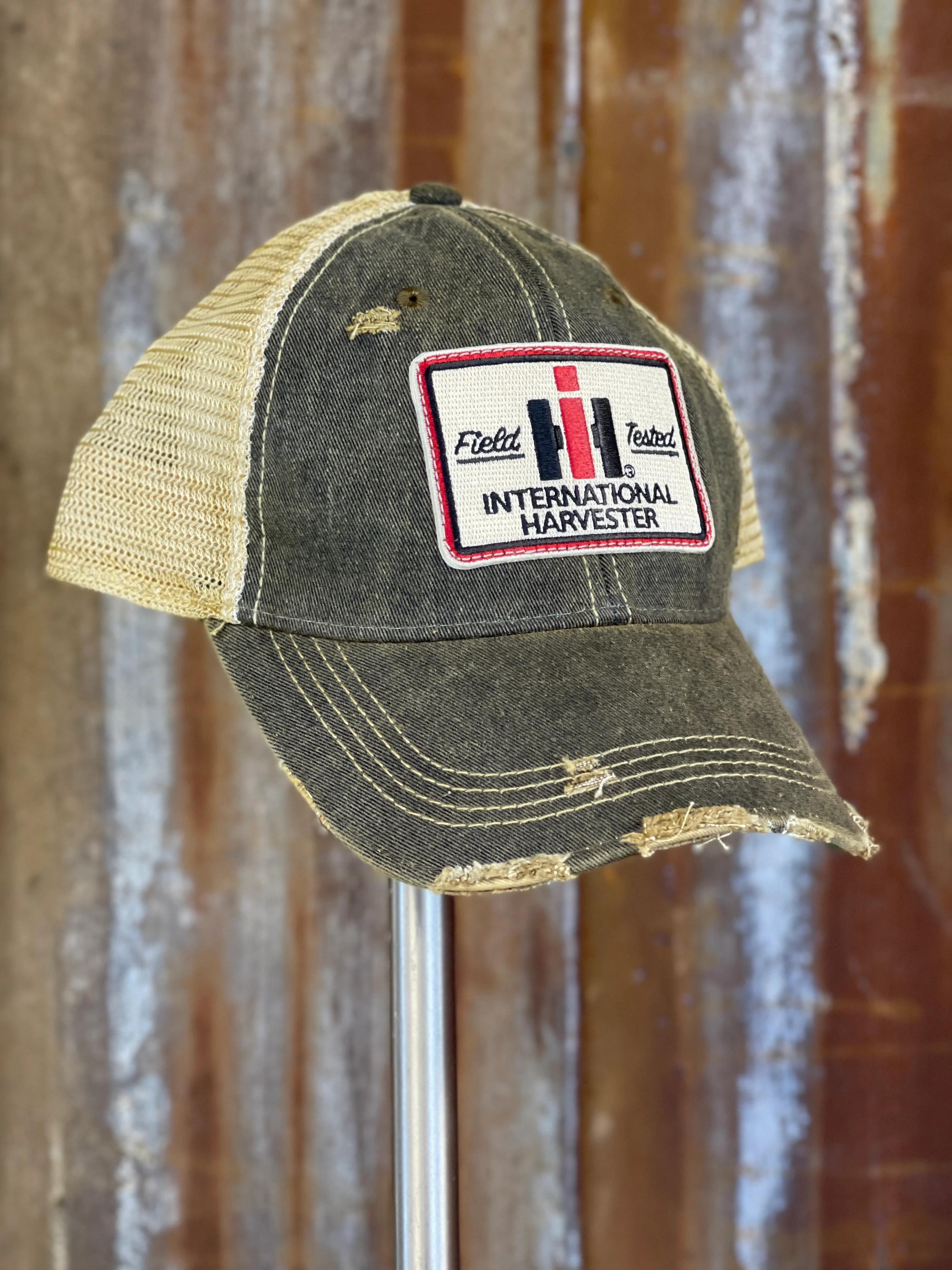 International Harvester Tractor Hat- Distressed Black