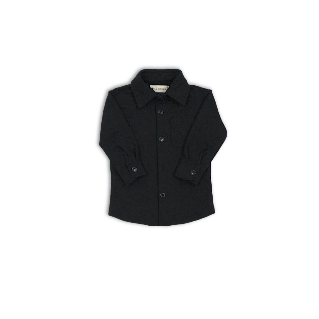 kids bamboo fleece shacket