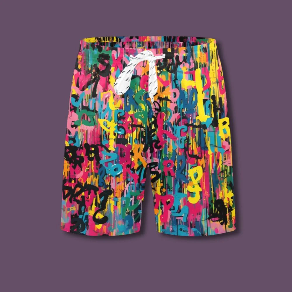 Men's Mid-Length Beach Shorts Crown Heights Brooklyn