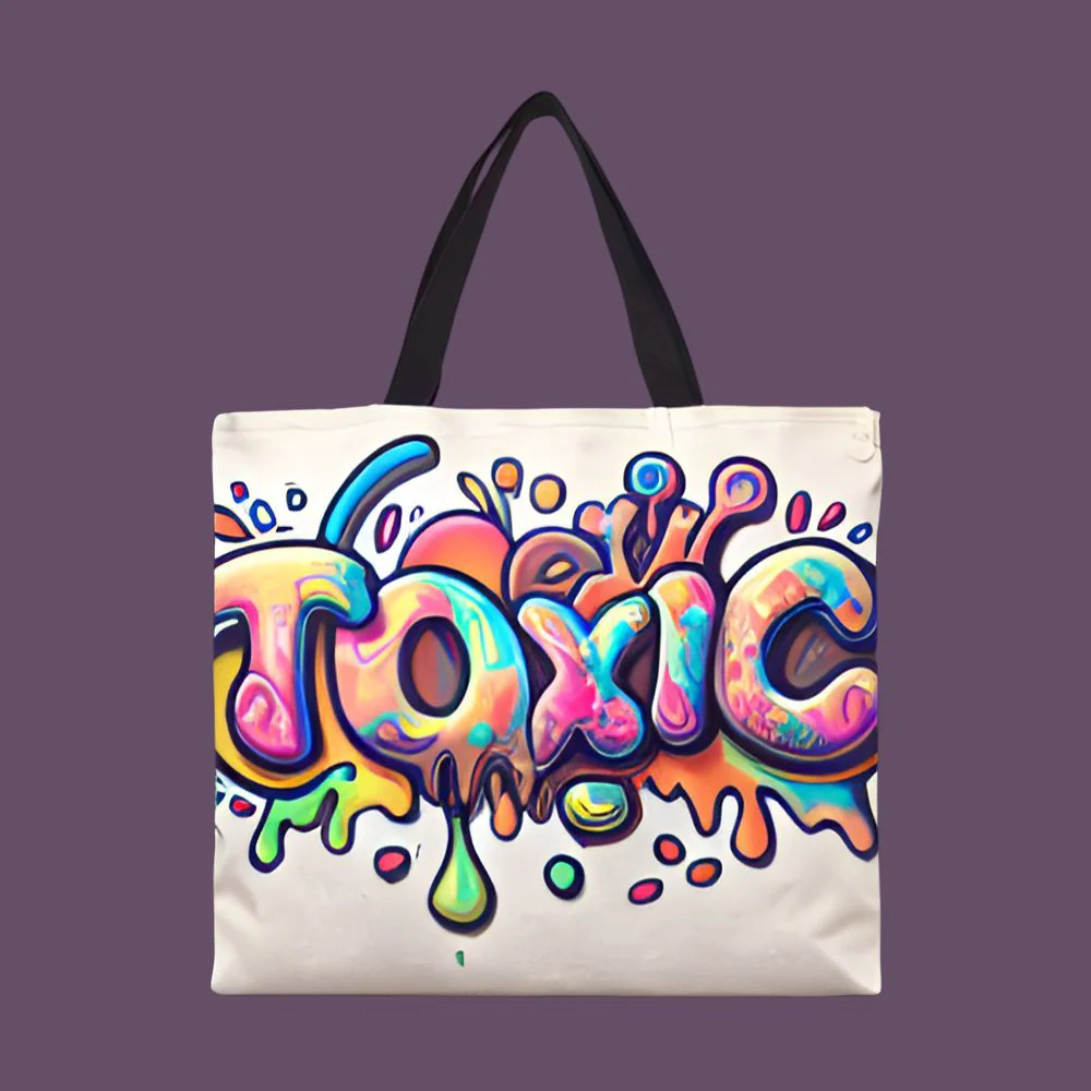 Toxic behavior Large Canvas Tote Bag